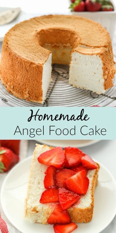 Homemade Angel Food Cake, Angel Food Cake Desserts, Dessert Homemade, Only Angel, Homemade Cake, Homemade Cake Recipes, Oreo Dessert, Homemade Whipped Cream, Angel Food Cake