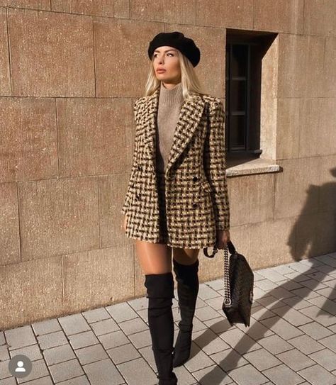 Fall Outfits Women – Zara Textured Double-breasted Blazer Beige Brown - davidreed.co Europe Outfits, Blazer Beige, Elegante Casual, Paris Outfits, Looks Chic, Outfit Inspo Fall, Fall Fashion Trends, Fall Fashion Outfits, Business Outfits