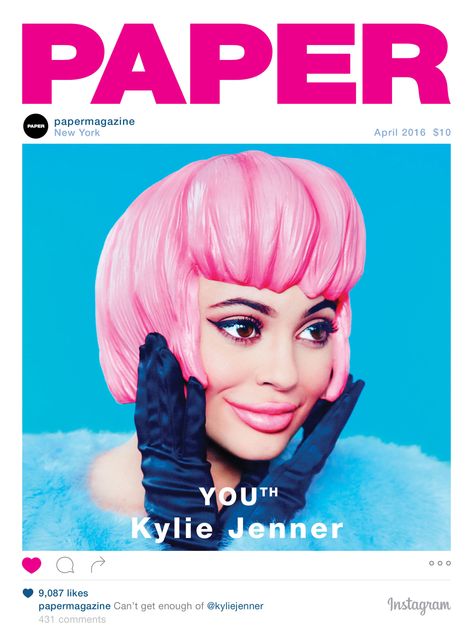 This Kylie Jenner <i>Paper</i> Magazine Cover Will Haunt You Paper Magazine Cover, Kylie Jenner News, Kylie Jenner Lip Kit, Living Barbie, Kylie Jenner Lips, Estilo Kylie Jenner, Mode Kylie Jenner, Kylie Jenner Look, Paper Magazine