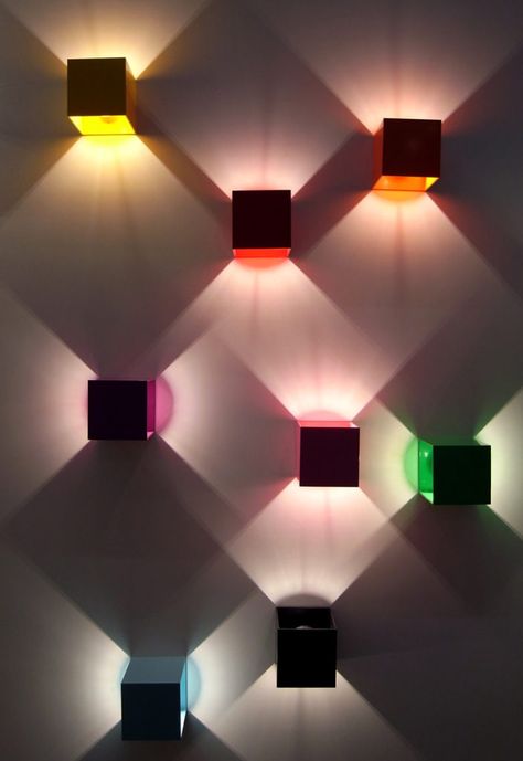 cube-lighting Cube Furniture, Blitz Design, Deco Luminaire, Wall Mounted Light, Unique Lighting, Modular Design, Lighting System, Light Art, Geometric Patterns