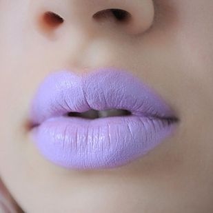 Lavender ^_^* Cool.   This color is feminine with still a bit of edge. Add a touch of pale pink to get the right hue for your skin tone.  Try: Lime Crime Opaque Lipstick in D'Lilac, $18.  [11 Ways To Up Your Statement Lipstick Game] Lavender Lipstick, Pastel Lips, Bright Lipstick, Catty Noir, Purple Lipstick, Purple Lips, Rocker Chic, Lip Art, Pastel Purple