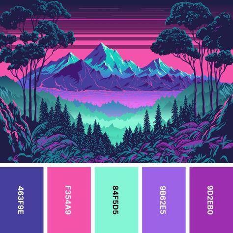 30 Neon Color Palettes for Vibrant Designs - Color Meanings Aurora Color Palette, Vivid Color Palette, Neon Colour Palette, Aurora Lights, Muscle Beach, Palette Design, Name Suggestions, Color Schemes Colour Palettes, Palette Art