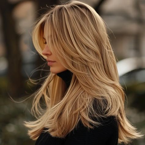 13 Trendy Long Layered Haircuts To Try Now - NeedleStar Layered Voluminous Haircuts, Womens Haircut Layers, Layers On Long Blonde Hair, Haircut For Long Blonde Hair, Long Straight Honey Blonde Hair, Long Hair Haircuts Women, Long Hair Volume Layers, Long Layer Blonde Haircut, Trending Haircuts Layers