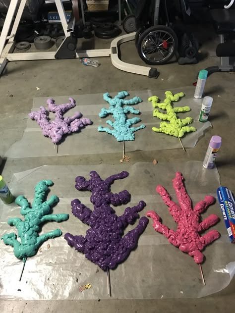 Spray foam coral reef for Kaylee's Under the Sea first birthday! 4de Verjaardag, Under The Sea Decorations, Trendy Baby Shower Themes, Beach Mermaid, Mermaid Birthday Party Decorations, Birthday Mermaid, Ocean Birthday, Sea Birthday Party, Mermaid Baby Showers