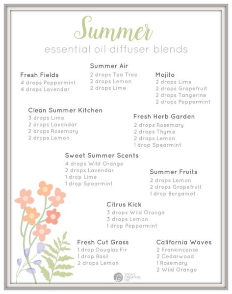 Summer Diffuser Blends, Summer Essential Oils, Top Essential Oils, Doterra Diffuser, Doterra Diffuser Blends, Essential Oil Combinations, Aromatherapy Recipes, Essential Oil Diffuser Blends Recipes, Essential Oil Blends Recipes