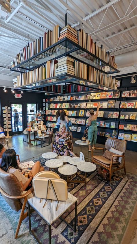 Bookshop Café, Colorful Shelf, Bookstore Design, Library Cafe, Stumptown Coffee, Ceiling Shelves, Perfect Roast, The Master And Margarita, Bookstore Cafe