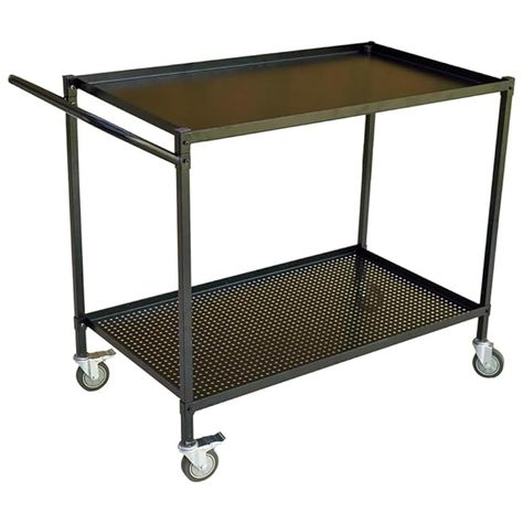 PRICES MAY VARY. 900Lbs Capacity: Heavy duty metal cart with wheels is dual-purpose in civil and commercial use, perfect for storing heavy large equipment, large light goods and food, etc. The first layer of solid steel shelf can bear 300 LBS, the second layer of high-density wire shelf can bear 600 LBS, total weight capacity of this rolling tool cart is 900 lbs. Sturdy Construction: Commercial Grade Cart made with double-layer coating, the 2-tier rolling cart is rustproof and scratch-resistant. Tub Storage, Industrial Cart, Metal Cart, Cart With Wheels, Tool Cart, Rolling Cart, Utility Cart, Home Garage, Storage Cart