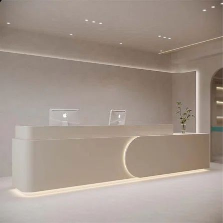 Beauty Salon Reception Desk, Beauty Salon Reception, Museum Reception, Laminate Reception Desk, Info Desk, Hotel Front Desk, Hotel Reception Desk, Wood Reception Desk, Salon Reception Desk