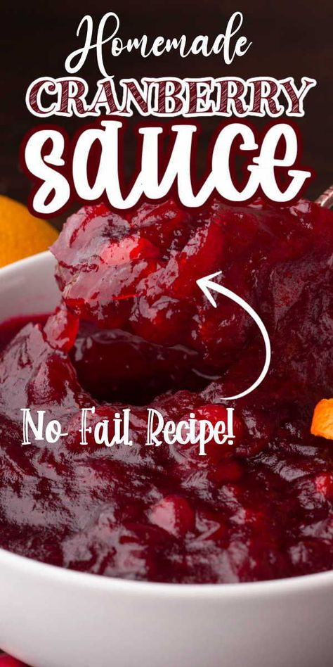 When it comes to preparing your favorite holiday meal, ditch the canned cranberry and make this easy homemade cranberry sauce instead. This holiday side dish is the easiest from scratch cranberry sauce ever! Best Homemade Cranberry Sauce, Fresh Cranberry Sauce, Best Cranberry Sauce, Easy Cranberry Sauce, Holiday Dinner Recipes, Canned Cranberry Sauce, Homemade Cranberry Sauce, Homemade Sauce Recipes, Fluff Desserts