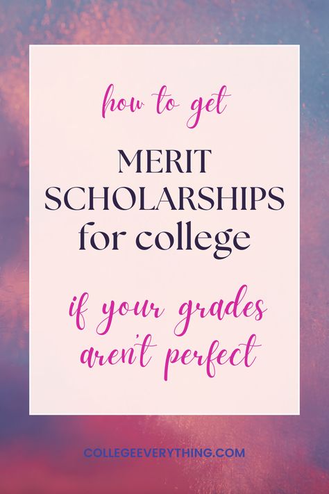 You don't have to be at the top of your class to get merit scholarships for college. Average students have plenty of options for merit scholarships--you just have to know where to apply and how to find merit aid for average students. These scholarship tips will help you find merit scholarships for B students, find merit-based scholarship aid for college, how to do the research for merit scholarships, how to pay for college if you're an average student, finding college merit scholarships. Merit Scholarships, Scholarship Tips, Scholarship Essay Examples, Average Student, Scholarships For College Students, Pay For College, College Debt, College Scholarships, Paying Off Student Loans