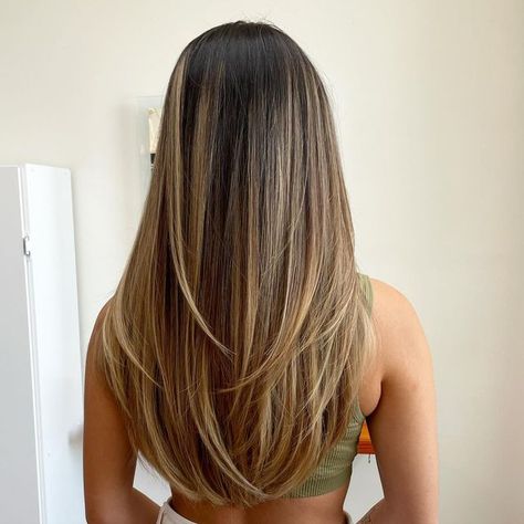 Shantel Seki Kim on Instagram: "I do love a soft layered haircut 😍" Long Hair Blended Layers, Long U Shaped Haircut, Mid Back Haircut, Rounded Haircut Long, Hipster Haircut Women, Hair With Light Layers, Haircuts From The Back, Light Layers Haircut Long, Long Face Frame