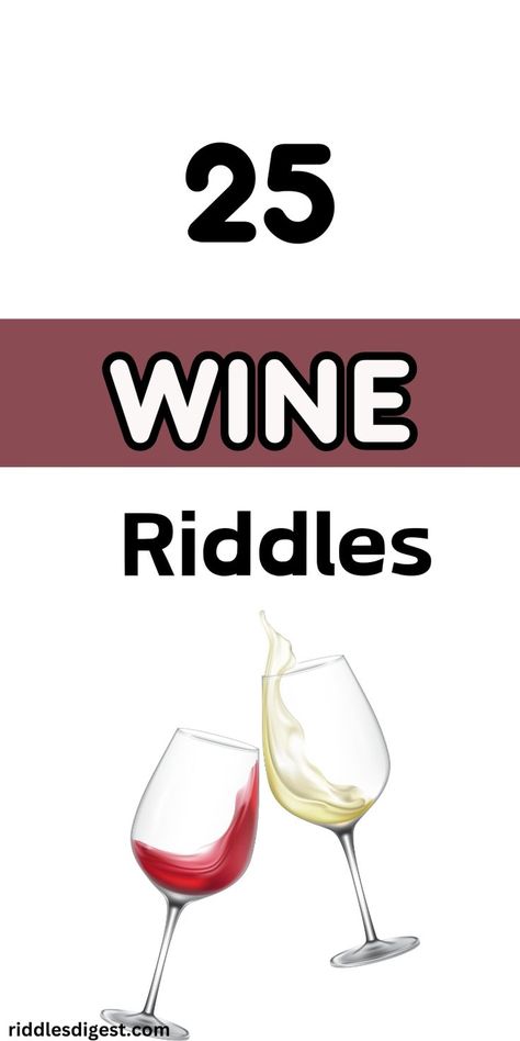 Unleash the fun with 25+ wine riddles! 🍷 Perfect for wine lovers and trivia fans. Challenge your friends and enhance your next gathering. Best Wine, For Lovers, Wine Cooler, Riddles, Wine Lovers, Trivia, Wine