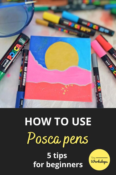 How to use Posca pens: 5 tips for beginners How To Use Posca Markers, How To Use Acrylic Markers, Acrylic Paint Pens Art, Posca Ideas Inspiration, Paint Markers Ideas, Acrylic Pen Art Ideas, Paint Marker Art Ideas, Posca Art Doodle, Posca Marker Art