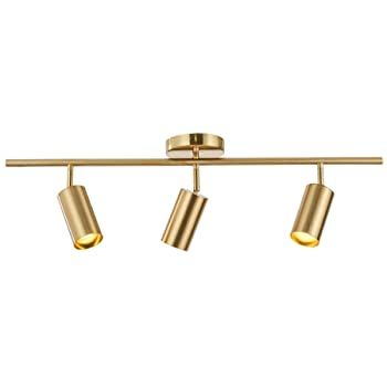 Modo Lighting Adjustable Track Lighting 3 Lights Brushed Brass Flush Mount Ceiling Light Fixture for Kitchen Dining Room - - AmazonSmile Brass Flush Mount, Track Lighting Fixtures, Modern Led Ceiling Lights, Kitchen Lighting Fixtures, Ceiling Light Fixture, Led Ceiling Lights, Flush Mount Ceiling, Brushed Brass, Flush Mount Ceiling Lights