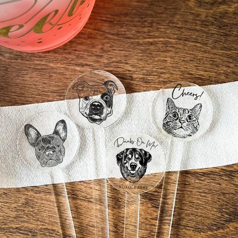 PRICES MAY VARY. Personalized Touch: Feature your pet's actual photo, adding a unique and sentimental element to your drinkware collection. High-Resolution Prints: High-quality photo printing ensures clear, vibrant, and detailed images of your beloved pet. Durable and Long-Lasting: Crafted from sturdy acrylic material, these stirrers are built to withstand repeated use and remain in excellent condition. Perfect for Any Occasion: Ideal for both everyday use and special events such as parties, gat Dog Stir Sticks Wedding, Dog Stir Sticks, Dog Bachelorette Party, Dog Drink Stirrers Wedding, Dog Drink Stirrers, Incorporate Pet Into Wedding, Dog Wedding Coozie, Dog Wedding Napkins, Wedding Stir Sticks