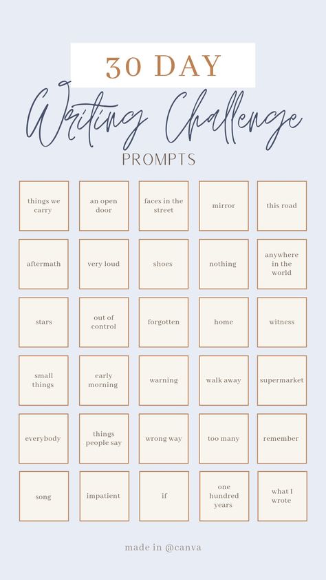 30 Days Of Writing Prompts, Weekly Writing Challenge, Writing Challenge Poetry, Build A World In 31 Days, 30 Day Writing Challenge Prompts, Graphic Design Prompts 30 Day, Creative Writing Prompts For Beginners, Graphic Design Challenge Ideas 30 Day, Writing Prompt List