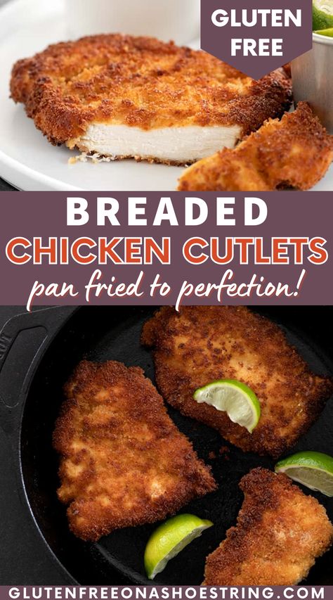 Gluten Free Breaded Chicken Tenders, Gluten Free Breading For Chicken, Gf Breaded Chicken, Gluten Free Pan Fried Chicken, Gluten Free Chicken Cutlets, Gluten Free Chicken Fried Chicken, Gluten Free Chicken Patties, Gluten Free Recipes Chicken, Chicken Breast Recipes Gluten Free