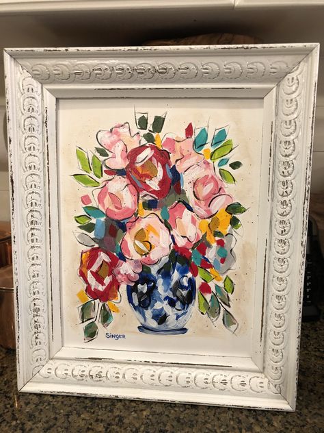 Impasto Artwork, Floral Art Canvas, Grafic Art, Painted Frames, Canvas Art Painting Acrylic, Abstract Flower Art, Small Wall Art, Abstract Floral Paintings, Modern Canvas Art