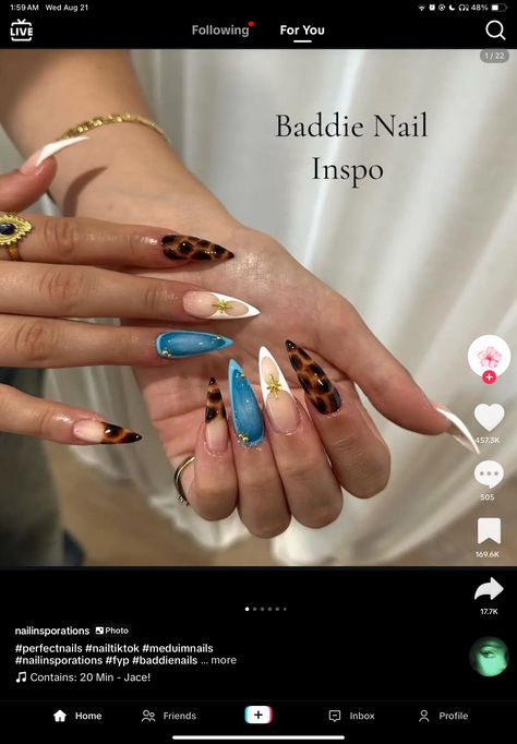 Blue And Tortoise Nails, Tortoise And Blue Nails, Blue And Cheetah Nails, Teal Cheetah Nails, Brown And Teal Nails, Teal And Brown Nails, Blue Cheetah Nails, Blue And Brown Nails, Tortishell Nails Design