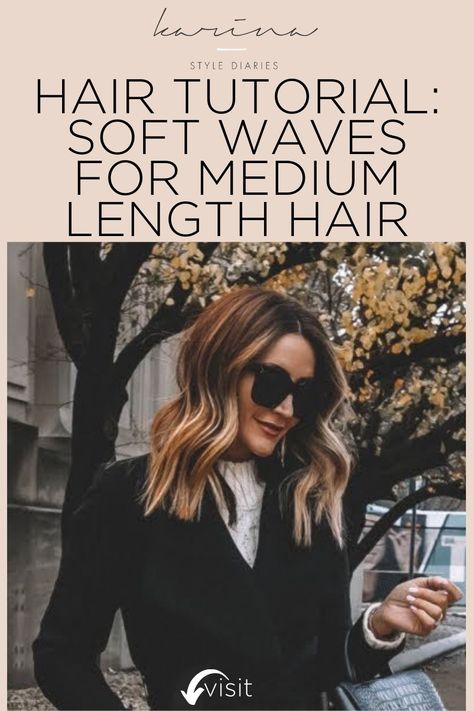 Barely Curled Hair Tutorial, Curl Lob Tutorial, How To Get Textured Waves, Quick Wavy Hair Tutorial, Soft Bend Waves, Hair Bend Waves Tutorial, How To Do A Wavy Hairstyle, Soft Waves For Long Hair, Subtle Curls Medium Hair