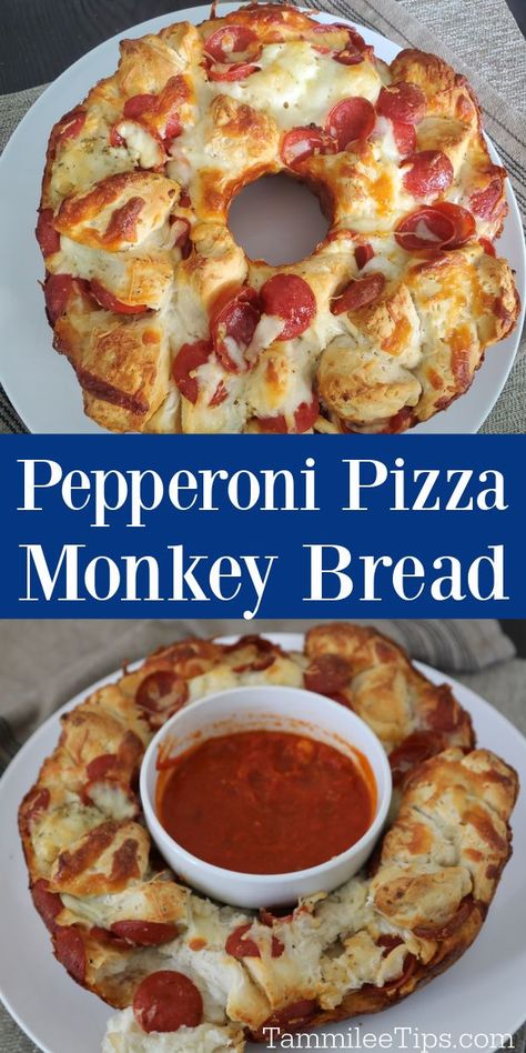 Pepperoni Pizza Monkey Bread, Pizza Monkey Bread, Pizza Fatta In Casa, Appetizers Easy Finger Food, Best Appetizer Recipes, Pizza Recipes Homemade, Monkey Bread, Football Food, Pizza Hut