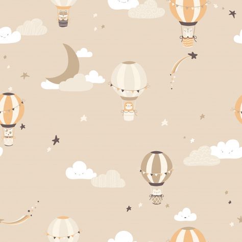 Nursery vector seamless pattern with vin... | Premium Vector #Freepik #vector #children #cloud #dog #cartoon Kids Wallpaper Texture, Wallpaper Texture Seamless, Printable Paper Patterns, Nursery Patterns, Decorative Napkins, Autumn Illustration, Kids Room Wallpaper, Simple Cartoon, Doodle Illustration