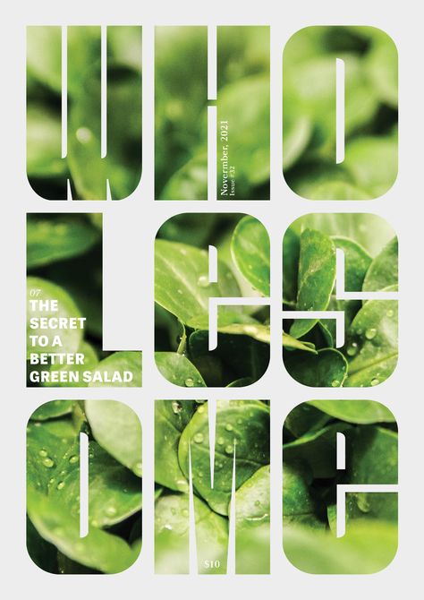 Magazine Covers on Behance Sustainable Book Design, Wellness Magazine Cover, Eco Magazine Design, E Magazine Design, Creative Magazine Cover Design, Magazine Cover Nature, Sustainability Typography, Nature Magazine Design, Sustainability Advertising