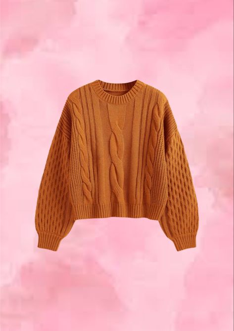 Winter outfits fall outfits cold weather outfit fashion pumpkin color orange knitted long sleeve sweater Cold Weather Outfits Winter, Cold Weather Outfit, Knitted Long Sleeve, Chic Coat, Winter Outfits Cold, Colour Orange, Orange Sweaters, Knitted Tops, Cable Sweater