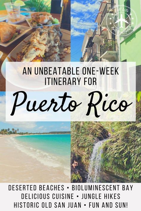 Where To Go In Puerto Rico, One Week Itinerary, Bioluminescent Bay, Puerto Rico Trip, Puerto Rico Vacation, Porto Rico, Itinerary Template, San Juan Puerto Rico, Caribbean Travel