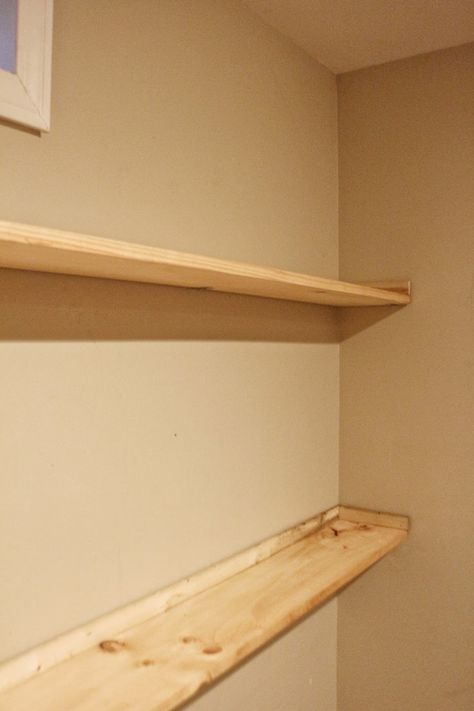 diy wall to wall shelves Wall Width Shelves, Mounting Shelves On Wall, Diy Wall Mount Bookshelves, Hanging Wall Shelves Bedroom, Diy Bedroom Shelving Ideas Wall Shelves, Diy Heavy Duty Shelves, How To Mount Shelves On Wall, Build Wall Shelves, Diy Wall To Wall Shelves