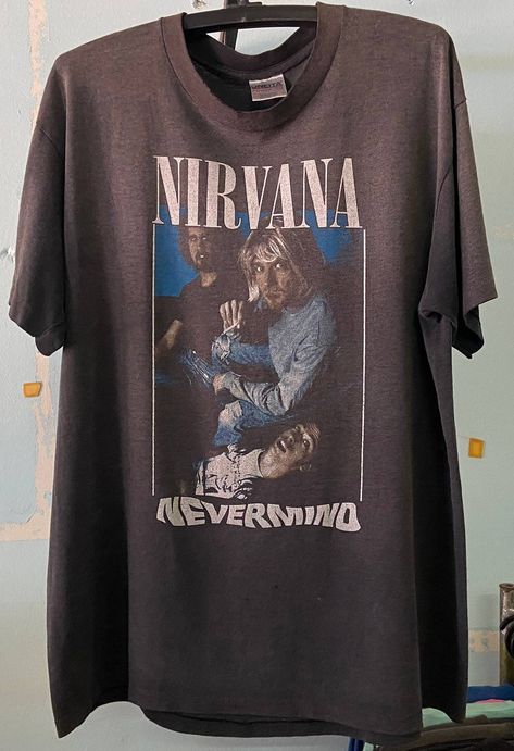 Vintage Vintage 90s NIRVANA PROMO GRUNGE KURT COBAIN TOUR T-SHIRT | Grailed Nirvana Shirt Outfit, Nirvana Merch, Kurt Cobain Shirt, Nirvana T Shirt, Band Clothes, Paint Shirt, Nirvana Tshirt, Nirvana Tee, Nirvana Shirt