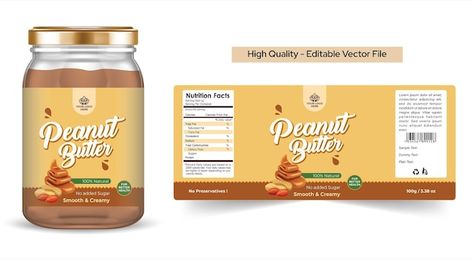 Groundnut Paste Label Design, Peanut Butter Label Design Ideas, Peanut Butter Label Design, Peanut Butter Packaging Design, Butter Label Design, Peanut Butter Design, Peanut Butter Packaging, Pili Nut, Package Food