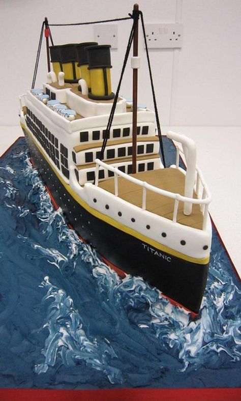 Titanic Cake, Rodjendanske Torte, Boat Cake, Nautical Cake, Cake Wrecks, Sea Cakes, 3d Cakes, Unique Cakes, Gala Dinner