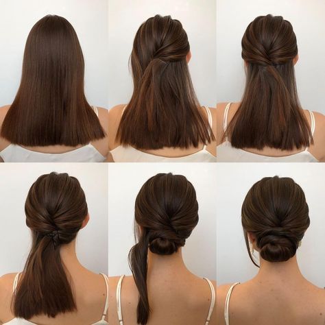 Chignon Simple, Wedding Hair Up, Easy Updo, Easy Updo Hairstyles, Extension Hair, Easy Hair Updos, Up Dos For Medium Hair, Updos For Medium Length Hair, Hair Up Styles