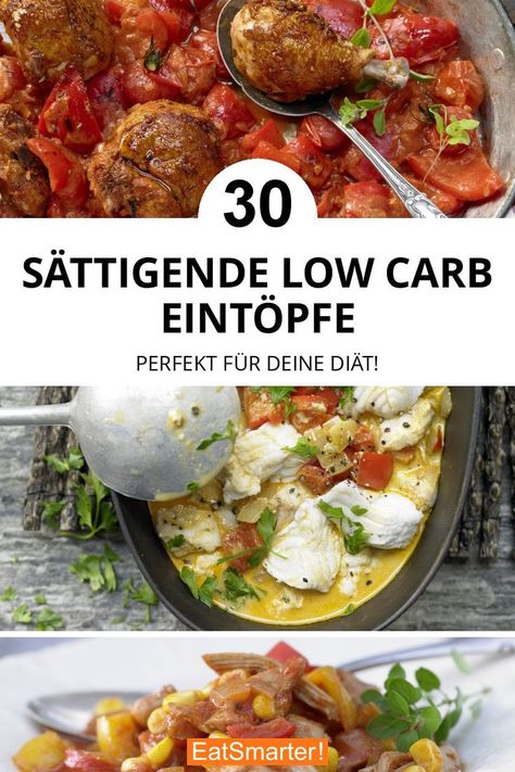 Die besten Low Carb Eintöpfe: Das Wetter lädt zum Couchen ein. Keine Lust auf Bewegung? Schlemmen Sie ohne schlechtes Gewissen unsere Low Carb Eintöpfe! Law Carb, Vegetable Soup Healthy, Cooking Dishes, Low Carb Soup, Low Carbohydrates, Eat Smart, Healthy Vegetables, Toffee, Healthy Dinner