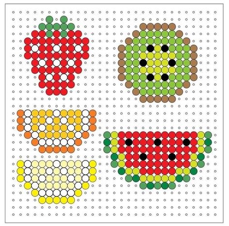 Aqua Beads Ideas Easy, Aqua Beads Template, Aqua Beads Patterns, Aqua Beads Ideas, Aqua Beads Patterns Easy, Aquabeads Ideas, Aquabeads Templates, Pola Manik, Pearl Beads Pattern