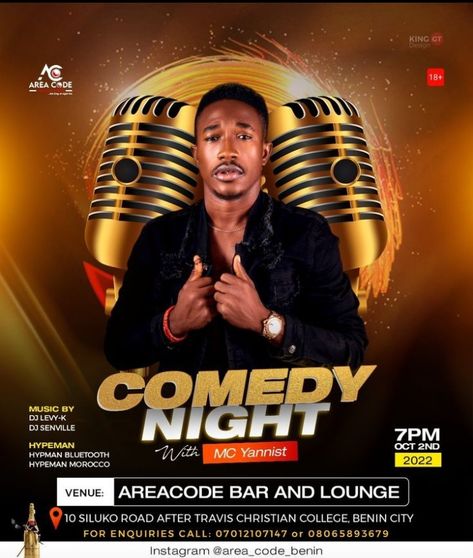 Comedy Show Flyer Design, Comedy Flyer Design, Comedy Poster Design, Comedy Background, Show Flyer, Burnley Fc, Benin City, Social Media Art, Social Media Branding Design