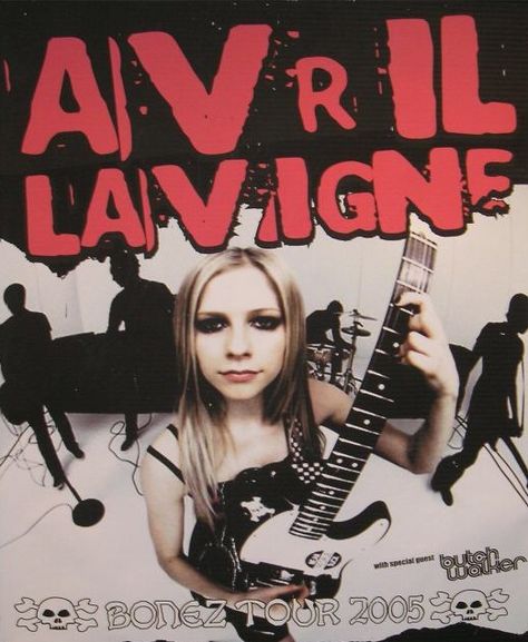 Avril Lavigne Poster Vintage, Avril Lavigne Poster, Avril Lavigne Wallpapers, Emo Posters, Band Tour Poster, Princesa Punk, 2000s Posters, Emo 2000s, Grunge Posters