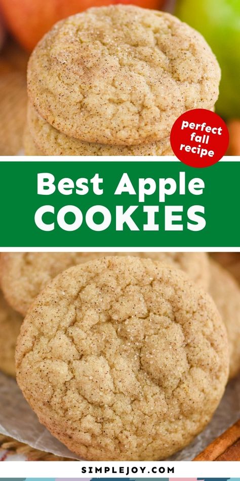 Apple Cookies get their delicious taste from Apple Butter. They are soft, delicious, and the perfect cookie for fall. Apple Cookies Recipes, Applesauce Cookies, Fall Apple Recipes, Apple Pie Cookies, I Lost 100 Pounds, The Perfect Cookie, Best Chocolate Chip Cookies Recipe, Apple Cookies, Cinnamon Cookies