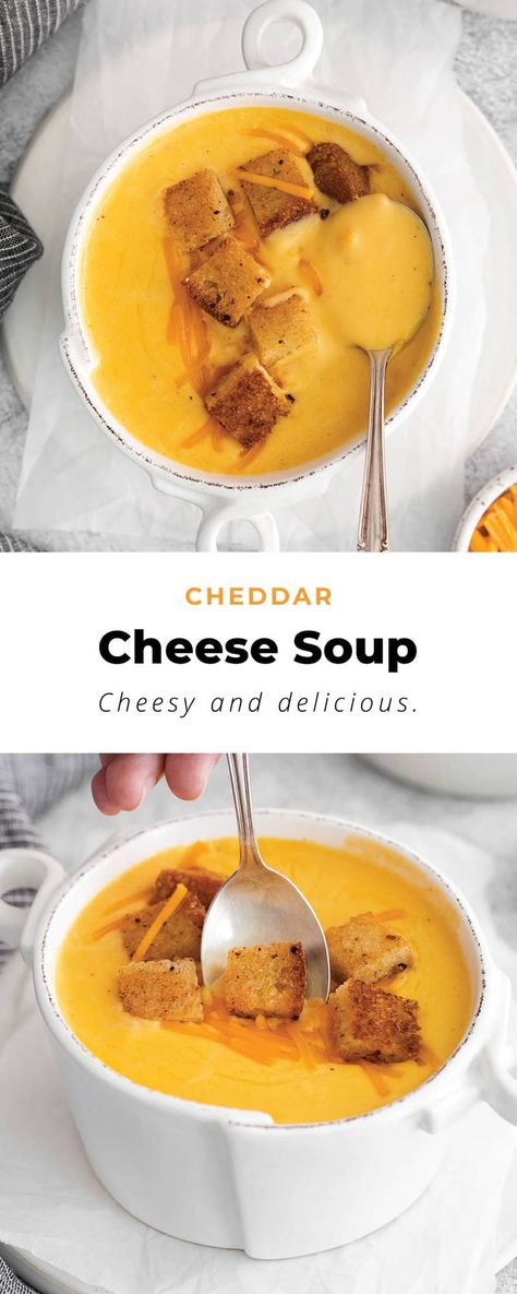 Cheddar And Bacon Soup, Cheese Chowder Soup, Vermont Cheddar Cheese Soup, Homemade Cheddar Cheese Soup, Homemade Cheese Soup, Cream Of Cheese Soup Recipes, Cheese Soups Recipes, Crockpot Cheese Soup Recipes, Wisconsin Cheddar Cheese Soup