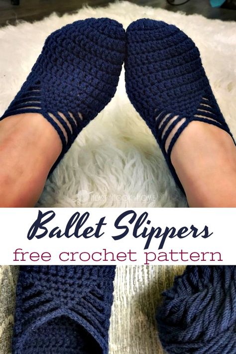 How gorgeous are these crocheted ballet slippers?! I hope you enjoy this new, free Ballet Slipper crochet pattern! Slipper Crochet Pattern, Slipper Crochet, Sandal Kulit, Crocheted Slippers, Slippers Crochet, Crochet Slipper Pattern, Confection Au Crochet, Perfect Girl, Crochet Socks