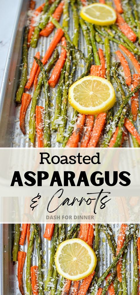 Asparagus Recipes For Easter, Roasted Potatoes Carrots And Asparagus, Asparagus And Carrots Recipes, Healthy Asparagus Recipes, Roasted Carrots And Asparagus, Sheet Pan Asparagus, Pan Roasted Asparagus, Pan Asparagus, Asparagus Side