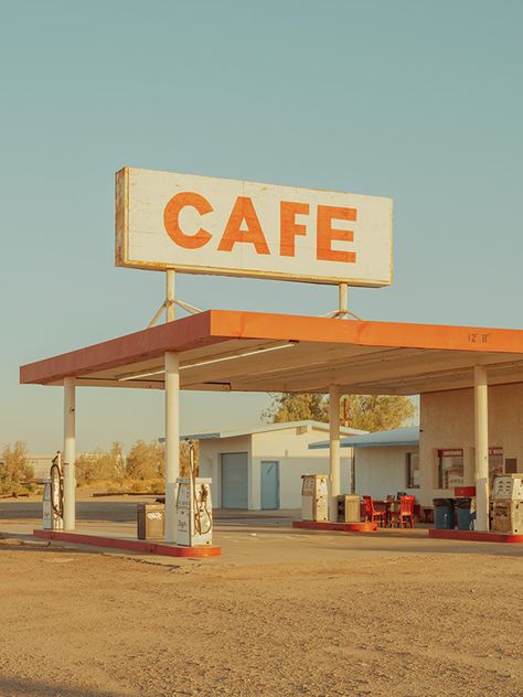 70s Road Trip Aesthetic, California 1970s Aesthetic, Road Sign Photography, Gasoline Station Aesthetic, Vintage Photography 70s, Route 66 Aesthetic, Vintage California Aesthetic, Vintage Photography Aesthetic, Hometown Aesthetic