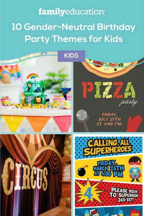 Gender Neutral Birthday Party Themes For Siblings, Unisex Party Themes, Unisex Birthday Party Themes, Gender Neutral Birthday Party Themes, Neutral Birthday Party Themes, Birthday Party Themes For Kids, Gender Neutral Birthday Party, Neutral Birthday Party, Party Themes For Kids