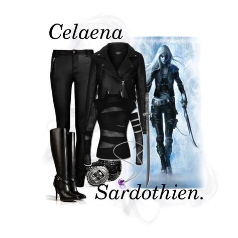 Celaena Sardothien's Wardrobe based on book #1 cover. Celaena Sardothien Outfit, Outfit Ideaa, Dream Costume, Dark Wardrobe, 2015 Halloween Costumes, Tog Series, Celaena Sardothien, Halloween Board, Book Fashion