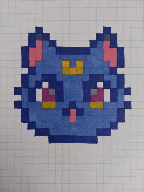 Pixel Art Chat, Pixel Art Stitch, Moon Pixel Art, Pixel Kawaii, Perler Designs, Anime Pixel, Pink Glitter Wallpaper, Dibujos Aesthetic, Piskel Art