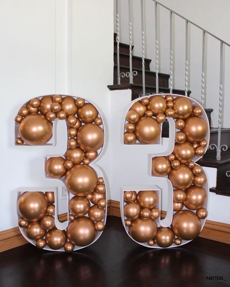 Numbers With Balloons, 33th Birthday, Happy 33rd Birthday, Arch Column, Number Mosaic, Instagram Mosaic, Mosaic Numbers, Mosaic Balloon, 2023 Vibes