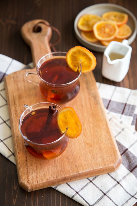 Orange Spiced Tea (The Little Epicurean) Orange Spice Tea, Autumn Tea Party, Spiced Tea, Orange Tea, Autumn Tea, Delicious Drink Recipes, Spice Tea, Winter Drinks, Orange Spice