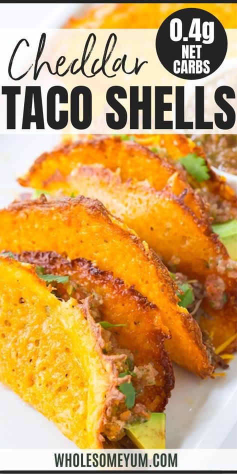 Wholesum Yum, Low Carb Taco Shells, Cheese Taco Shells, Cheese Taco, Mini Hamburgers, Keto Dishes, Lunch Options, Cheese Tacos, Wholesome Yum