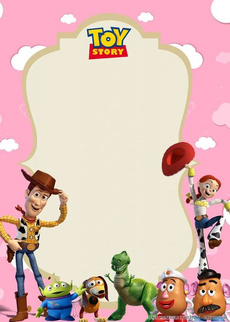 (FREE PRINTABLE) – Toy Story Birthday Invitation Template | Download Hundreds FREE PRINTABLE Birthday Invitation Templates Toy Story Birthday Invitations, Printable Toy Story, Toy Story Printables, Story Invitation, Toy Story Invitations, Toy Story Party Decorations, Toy Story Baby, Printable Toys, Jessie Toy Story